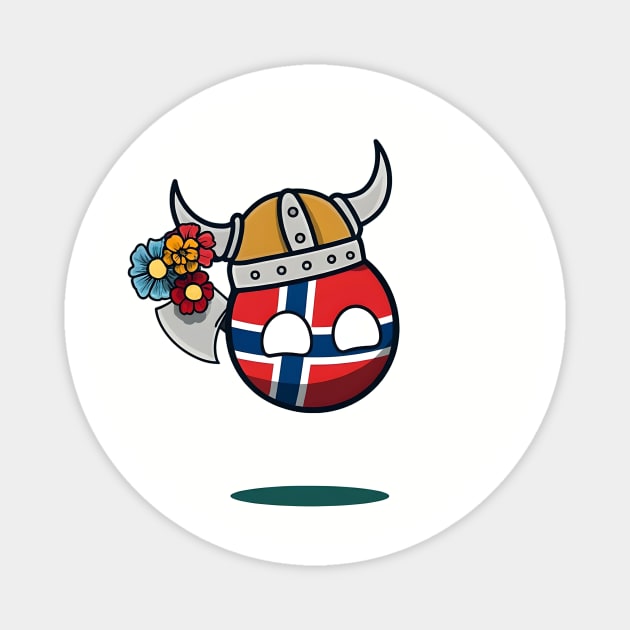 Norway Happy Countryball Polandball Magnet by Polandball World